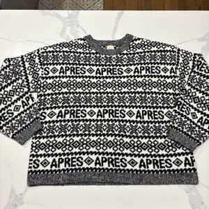 a new day Black and White Patterned Sweater